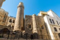 Siniq Qala minaret and Mohammad mosque in Baku, Azerbaijan